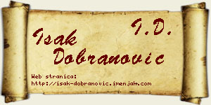 Isak Dobranović vizit kartica